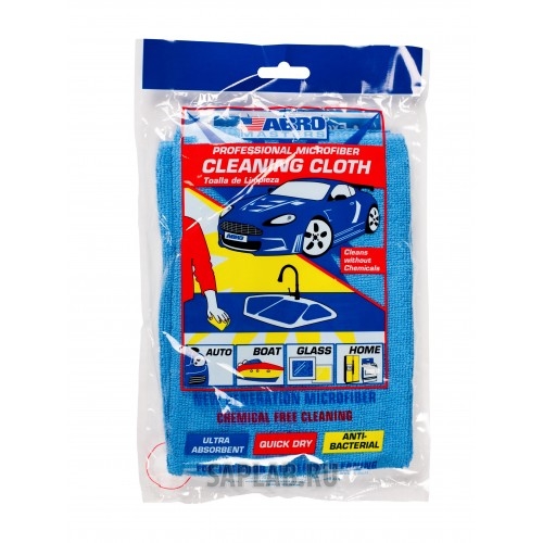 Купить ABRO CT210BL Салфетка протирочная из микрофибры ABRO MASTERS (синяя), 38х40 см