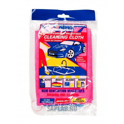 Купить ABRO CT210PI Салфетка протирочная из микрофибры ABRO MASTERS (светло-розовая), 38 х 40 см