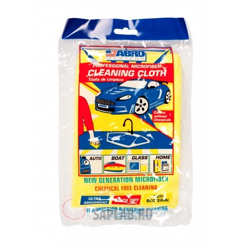 Купить ABRO CT210YE Салфетка протирочная из микрофибры ABRO MASTERS (желтая), 38 х 40 см