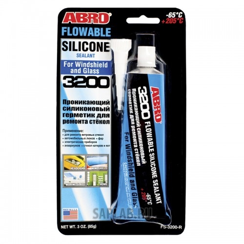 Купить ABRO FS3200 Герметик проникающий силиконовый для ремонта стёкол, 85 г