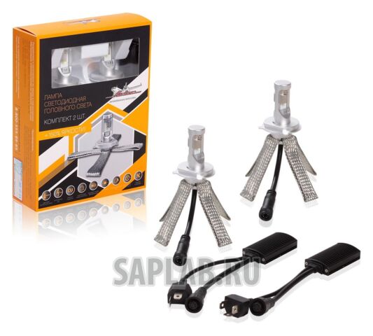 Купить AIRLINE ALEDH403 Лампа H4 LED кмпл 2шт. светодиодная 12В 2x18Вт 6500К 5000Лм белая PREMIUM