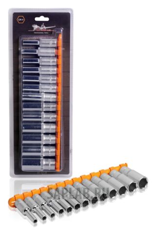 Купить AIRLINE AT1328 Набор головок торцевых 3/8 дюйма DR шестигранных глубоких 13пр.