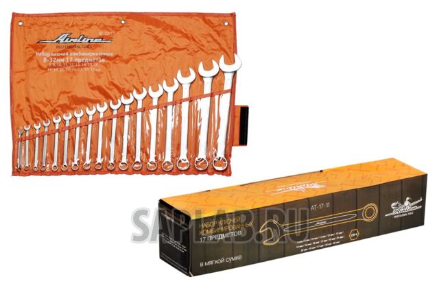 Купить AIRLINE AT1711 Набор ключей комбинированных 17 предметов, сумка AIRLINE