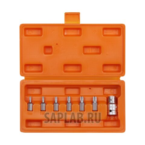 Купить AIRLINE ATB20 Набор бит вставок TORX 3/8 дюйма 30мм с держателем бит 1/2 дюйма DR 7 предметов в кейсе