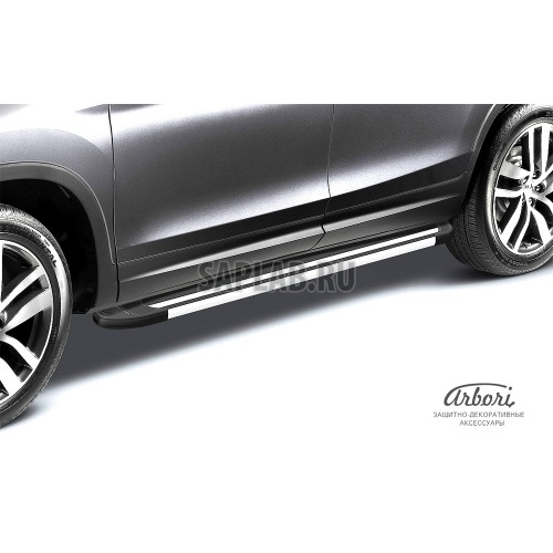 Купить ARBORI AFZDAALCHNB03 Комплект защиты штатных порогов алюминиевый профиль Arbori 