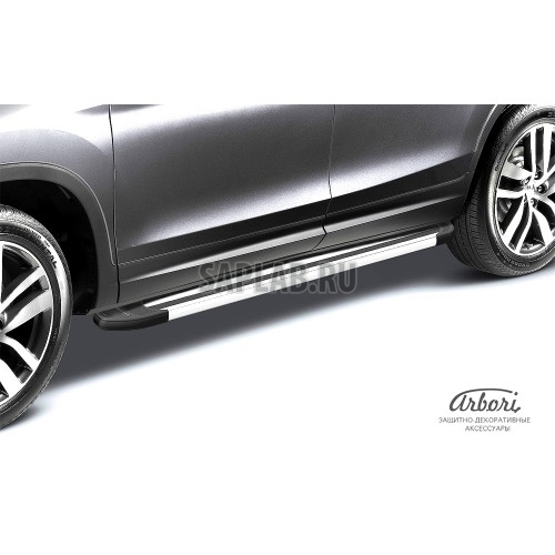 Купить ARBORI AFZDAALCHNB04 Комплект защиты штатных порогов алюминиевый профиль Arbori 
