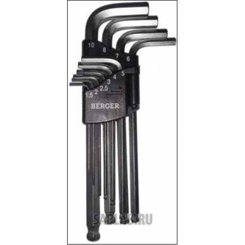 Купить BERGER BG10SHW Набор ключей шестигранных BERGER BG-10SНW 10 предметов